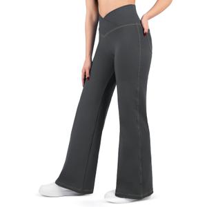 Nirlon Women's Wide Leg Crossover Jeggings, Size 14