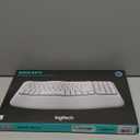 Logitech Wave Keys Wireless Ergonomic Keyboard with Cushioned Palm Rest, Comfortable Natural Typing, Easy-Switch, Bluetooth, Logi Bolt Receiver, for Multi-OS, Windows/Mac - Off White