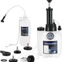 3L Manual Brake Bleeder Kit | One-Person Brake Pressure Bleeder Kit with 1L Brake Fluid Bleed Bottle and 4 Master Cylinder Adapters, Suitable for Most Vehicle Brake Systems