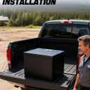 Heavy Duty Tool Box Chest Box Trailer Tongue Box for Pick Up Truck Bed RV Trailer Black Rectangle Truck Bed Storage with Side Handle,Lock and Keys(black)