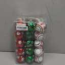 2.36 Christmas Balls Ornaments - 30PCS Plastic Christmas Tree Ornaments Balls Shatterproof, White Green and Red Hanging Decorations for Christmas