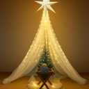 Glooglitter Easter Decorations Lighted Nativity Scene Set 9.8 ft Easter Church Decorations Jesus Nativity Scene Outdoor Indoor Yard Christian Decor for Religious Home Party Decor