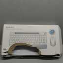 Ergonomic Wireless Keyboard and Mouse with Wrist RestPhone Holder - 2.4GHz Full-Sized Low-Profile Quiet Gold Wireless Mouse and Keyboard Combo for Computer, Laptop, PC, Mac-Gold