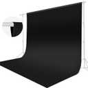 Black Backdrop 10x10ft, Photo Backdrop Curtain for Photoshoot, Pure Photographic Studio Backgrounds, Thick Polyester Fabric Photography Black Screen for Party Portraits Video Recording (Backdrop Only)