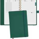 2 x BEZEND Pocket Planner 2026 Weekly and Monthly (4.25" x 6.75") Equal Ruled Space Even Weekends (Jan-Dec 26) Work Home School Women, Card Slots & Refillable PU Leather Softcover - Evergreen
