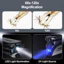 2 x BEBANG Pocket Microscope for Kids, Handheld Mini Microscope for Kids Adults with 5 Microscope Slides