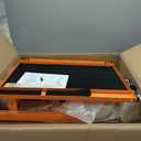 Eisen Mechanics Rolling Work Table, Adjustable Mobile Tray Table for Shop, Garage, DIY. Tool Tray Cable with Wheels. 220 lb. Capacity, Orange