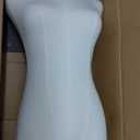 SHAREWIN Female Mannequin Torso Women Dress Forms for Sewing Manicanequin Body High Stability Gold Metal Stand for Clothing Dress Jewelry Display Adjustable Height 50-70 Thin Body