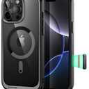 SUPCASE for iPhone 16 Pro Max Case with Camera Control Capture Button (Unicorn Beetle Mag), [Compatible with MagSafe] [Military-Grade Protection] Slim Clear Magnetic Phone Case (Black)