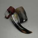 Viking Drinking Horn Mug with Beer Stand/Genuine Leather Belt/Vintage Natural Finished/Authentic Medieval Gift Rustic Vintage Home Decor Gifts