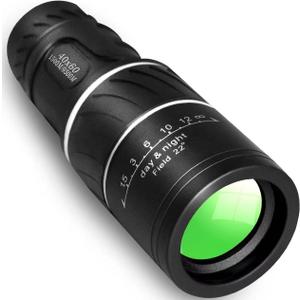 HDAJY Monocular Telescope, Upgrade 40 x 60 Portable Telescope, Monoculars for Adults High Powered, Suit Stargazing, Hunting, Bird Watching, Hiking Travel, Camping, Black