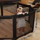 Extra Wide Baby Gate Playpen with Heat-Resistant Mesh,8 Panel Foldable Baby Fence,Indoor/Outdoor Safety Barrier,Dog Playpen & Fireplace Gate
