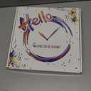 Black Minimalist Wall Clocks for Living Room Glass Marble Pattern Wall Clocks Battery Operated 12 Inch Abstract Wall Clock Non Ticking