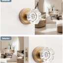 1 Pack Champagne Bronze Door Knobs Crystal Door Knob Passage Door Knobs Glass Interior Door Knob for Hall and Closet Zinc Alloy