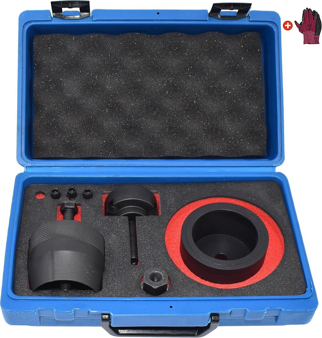 Crankshaft Front Oil Seal Installer & Removal Kit, Compatible With BMW N40 N42 N45 N46 N52 N53 N54, With Carrying Case & Gloves