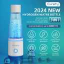 Hydrogen Water Bottle, 5000ppb Hydrogen Water Ionizer, SPE & PEM Hydrogen Water Generator, Alternative for Hydrogen Water Pitcher, 3in1 Hydrohealth Water Bottle