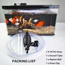 7ft Aquarium Gravel Vacuum Cleaner - Hand Pump Siphon Water Changer for Fish Tank Cleaning Gravel & Sand
