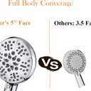 Shower Head with Handheld High Pressure-Full Body Coverage Powerful Rain Showerhead Extra 60" Long Hose and Adjustable Brass Joint Holder- The Perfect Detachable Heads for Bathroom Upgrade