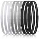 WILLBOND 12 Pcs Thin Sport Elastic Headband Non Slip Skinny Athletic Exercise Hairband Women Men Silicone Grip Hair Sweatband Yoga Workout Running Football Basketball Soccer Tennis(Black, White, Grey)