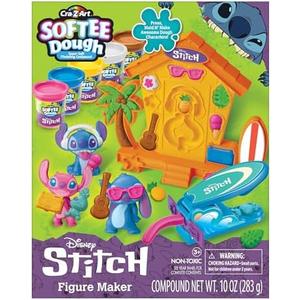 Stitch Softee Dough Making Kit, Stitch Figure Maker Using Softee Dough Modeling Compound, Stitch Arts and Crafts Toy for Girls and Boys 3 and Up
