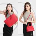 4PCS Women Fashion Handbags Purses Wallet Shoulder Bags Casual Tote Bag Crossbody Bags, Handbag Set Gift for Ladies Girls