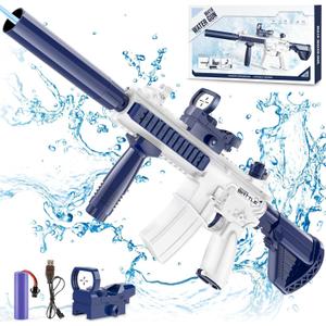 PEKOIU Electric Water Gun, Ultra-Long Range One-Touch Automatic Water Gun