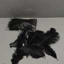 Crowye 100 Pcs Ostrich Feathers Bulk for Centerpieces Craft Ostrich Feathers for Vase Wedding Masquerade Party Home Costume Decorations (6-8 Inch,Black)