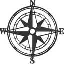 Metal Compass Wall Decor, Black Metal Decorative Nautical Compass Wall Dcor, 11 Inch Nautical Wall Decor Ocean Theme Wall Hanging Art for Living Room Bedroom Art Beach Theme Indoor Outdoor Decoration (11L" x 10.7W")
