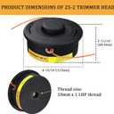2 Pcs 25-2 Bump Feed Trimmer Head 4002 710 2191 Compatible with Stihl Weed Eater Head FS55 FS55R FS56 FS56RC FS70 FS70R FS80 FS85 FS90 FS90R FS91R FS94R FS100RX FS110 FS111R FS111RX Weedeater Parts