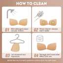 Sticky Bra Push UpAdhesive,Invisible,Sticky on Silicone,Strapless Backless Bra,Reusable Bras for Large Breasts Women (Black)