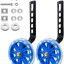 Mehome Flash Training Wheels for 12 14 16 18 20 Inch Kids BikeHeavy Duty Training Wheels are for Single Speed Bicycle (Blue)