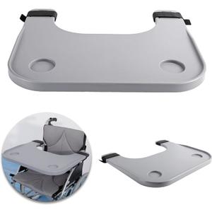 Wheelchair Lap Tray, Wheelchair Tray Table Removable Adult with Cup Slot, Wheelchair Accessories for Adults Thickened Plastic Steel Material, for Wheelchair Occupants to Read, Write, Eat and Drink