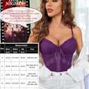 Avidlove Lingerie For Women Naughty Bra And Panty Sets With Garter Underwire Lace Corset Top Outfits S-XXL