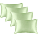 BEDELITE Satin Pillowcase for Hair and Skin, Super Soft Similar to Silk Pillow Cases 4 Pack with Envelope Closure, Cooling Pillowcases for Women Men (20"x40" King Size, Gleam)