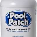 Pool Patch 10lb White Pool Plaster Repair Kit Large Area Project Professional Cement-Based Marcite & Gunite Patch Covers 5 Sq. Ft. Includes Liquid Bonding Agent Permanent Structural Repair