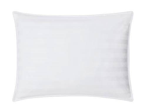 DOWNLITE Down Extra Thin, Flat & Soft Pillow for Stomach Sleepers (Hypoallergenic) (Standard/Queen)