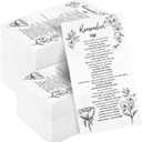 Crtiin 100 Pcs Funeral Theme Paper Napkins Paper Cocktail Napkins White Napkins Memorial Bereavement Gifts for Memorial Living Bereavement Father Grandparents Husband Gift Items(2 Layers)