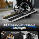 Wheelchair Ramp 6ft, Non-Skid Aluminum Folding Ramps for Wheelchairs for Home Steps, 800 LBS Capacity Handicap Wheel Chair Ramp for Doorway, Homes, Threshold, Entry, Stairs 72" Lx 29.2" Wx2H