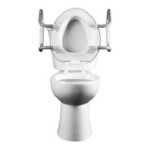 Bemis Assurance 3" Raised Toilet Seat with Handles, Made in USA, Clean Shield Guard, Secure Hinges, Round, White