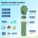 Collapsible & Portable Dog Water Bottle with Dispenser for Walking, Travel, and Outdoor, 9oz-17oz Leak-Proof Silicone Water Bottle for Dogs on The Go (Green) | Leak-proof collapsible dog water bottle expands from 9oz to 17oz for easy hydration on walks, hikes, and trave