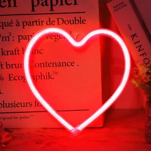 Heart Neon Signs Valentines Day Lights, Love LED Signs USB/Battery Operated Night Lights for Home, Wall, Mothers Day, Wedding, Christmas Decor-Heart(Red)