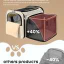 MIDOG Cat Carrier Soft for Small to Medium-Sized Cats,Up to 15 Lbs, TSA Airline Approved Soft Sided Pet Carrier,Collapsible Travel Cat Bag(Beige)