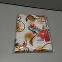 SASTYBALE Christmas Tablecloth Rectangle, Jacquard Fabric Christmas Table Cloth with Poinsettia Flowers, Spillproof Table Cover for Winter Holiday Dinner Decor (Rectangle, 60" x 84")