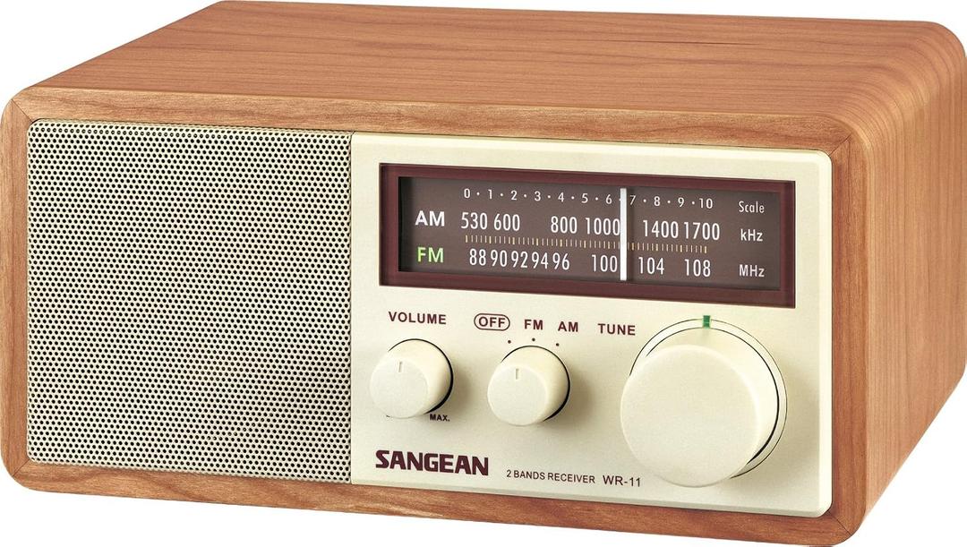 Sangean WR11 Wood Cabinet AM/FM Table TOP Radio