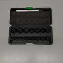 15-Piece 1/2-Inch Drive Metric Low Profile Impact Socket Set, Stubby Socket Set, 10mm-24mm, No Skips Sizes, 6 Point, Cr-Mo, Shorter Socket for Tight Areas