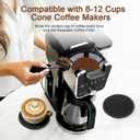 2 Pack Reusable Cone Coffee Filter #4, Washable Fine Mesh Permanent Replacement coffee filters Basket for Most 8-12 Cup Drip Coffee Makers, Compatible with Coffee Bar Brewer and Machine Accessories