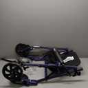 Drive Medical 10257BL-1 4 Wheel Rollator Walker With Seat, Steel Rolling Walker, Height Adjustable, 7.5" Wheels, Removable Back Support, 300 Pound Weight Capacity, Blue