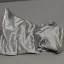 2 Pcs Satin Pillowcase for Cervical Pillow, Gray Silky Cervical Pillow Case Contour Pillow Case Cover with Zipper, Smooth Ergonomic Pillowcase for Neck Pillow Cover