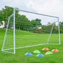 Soccer Goal 126, 86 and 64 FT Soccer Goals for Backyard, 2"Diameter Steel Soccer Goal for Kids and Adults Large soccer goal Powder Coated Galvanized Steel Post With Soccer Target Net for Training