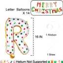 4 x Tellpet Donut Merry Christmas Balloons Banner, Christmas Party Decorations